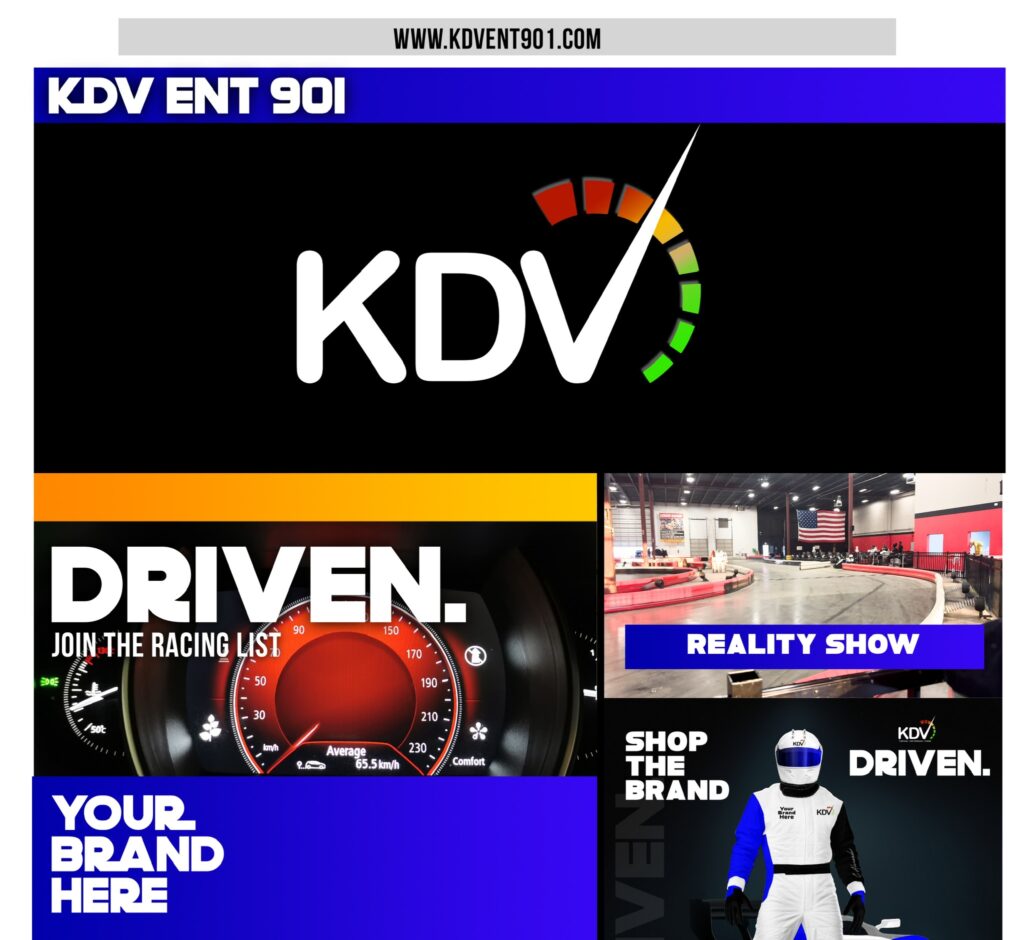 KDV ENT 901 sponsorship website demo preview showing branded layout and sections