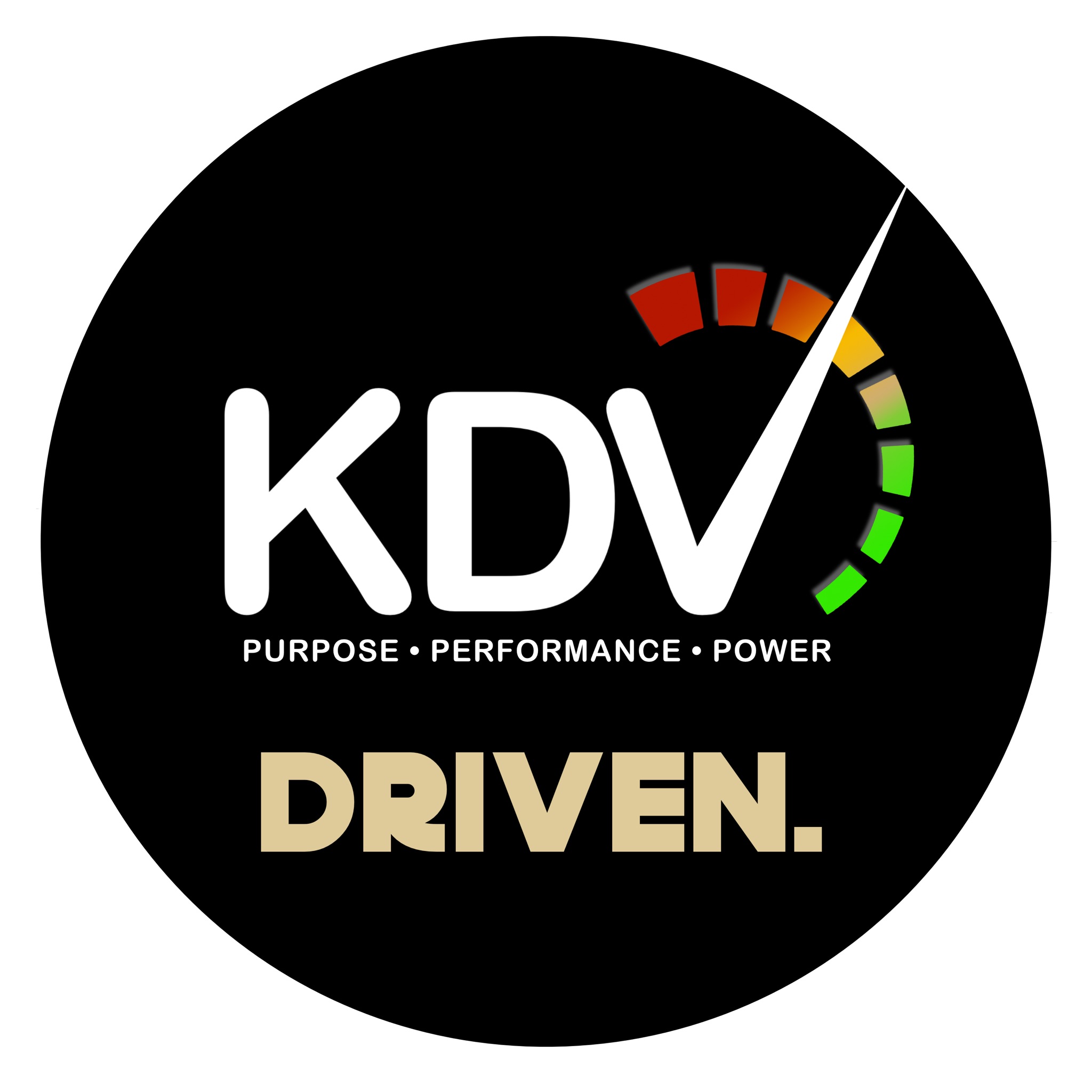 KDV ENT 901 logo design with Purpose, Performance, and Power Driven slogan